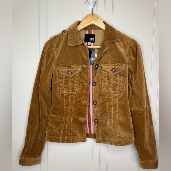 Kut from the Kloth Women's Camel Corduroy Jacket - Picture 3 of 15